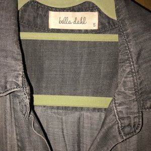 Bella Dahl Grey Chambry Shirt Small